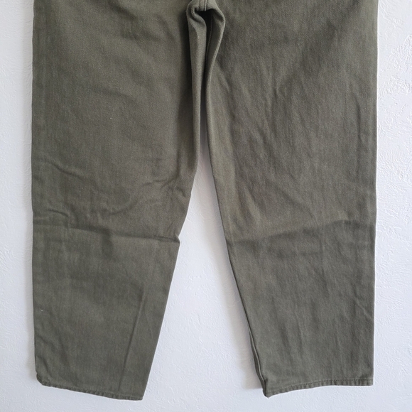 Empyre Mens Relax Green Denim Jeans Cotton Straight Leg 5 Pockets Zip Fly Sz 30 - Picture 7 of 10